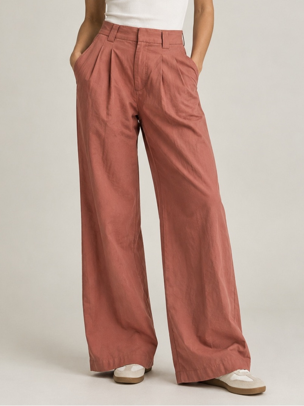 NWT Commense Wide Leg High-Rise Pants Trouser Dusty Rose Capsule Fall winter XS